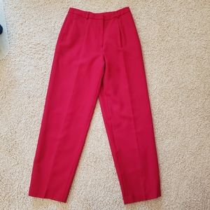 Talbots Red Trousers 100% Wool Size 6 NWT